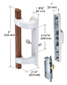 Surface mounted door handle sets