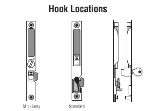 patio door handle hook locations