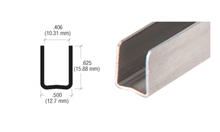 Brushed stainless steel U-channel extrusion