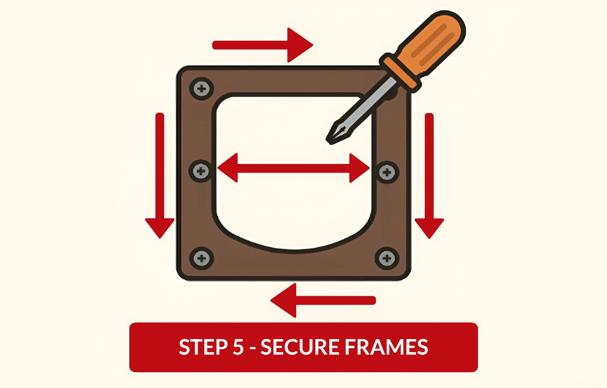Secure the frames together