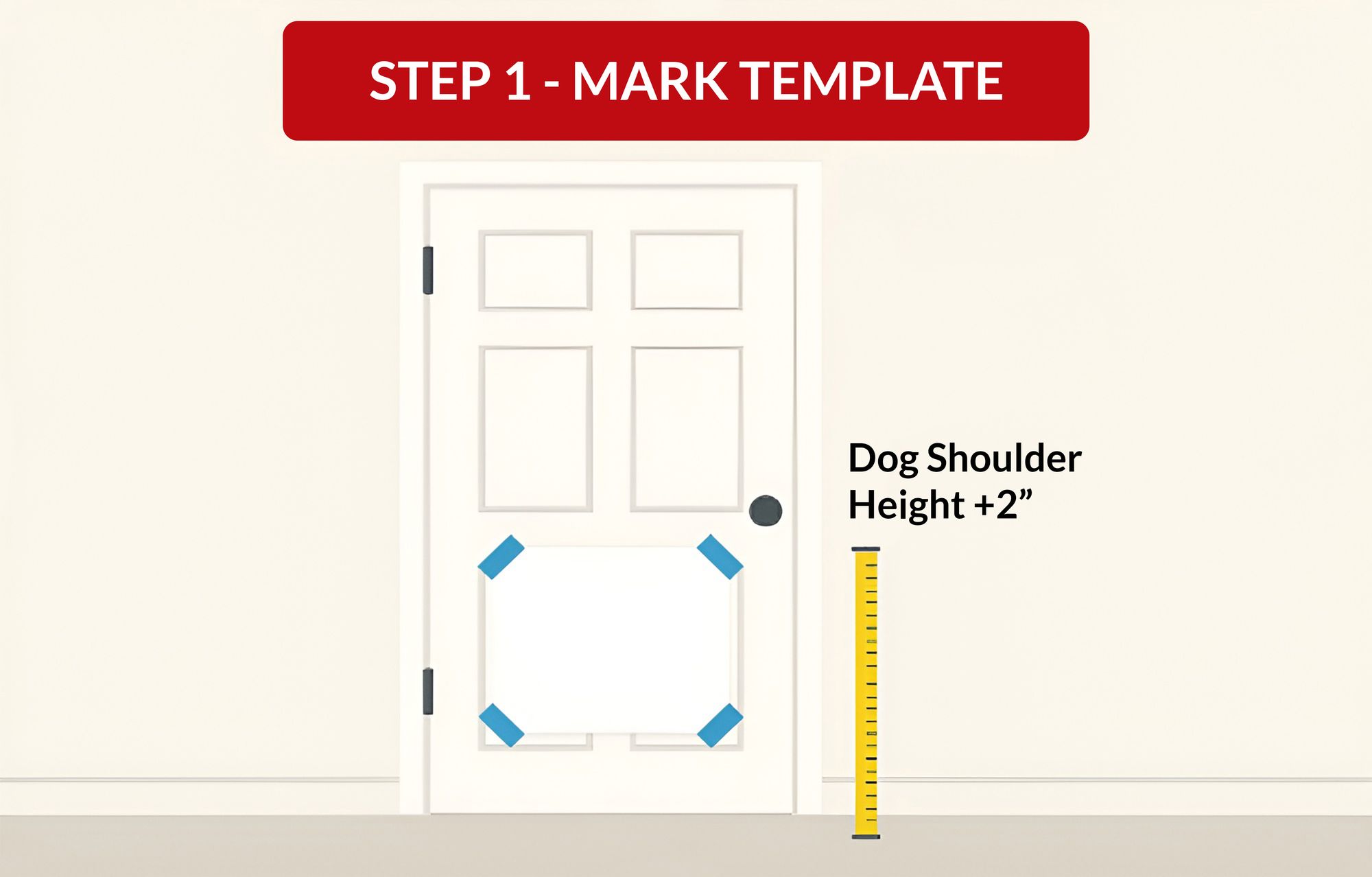 Mark the template at the correct height