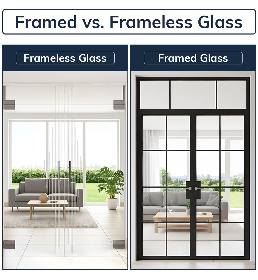 Framed vs. Frameless Glass