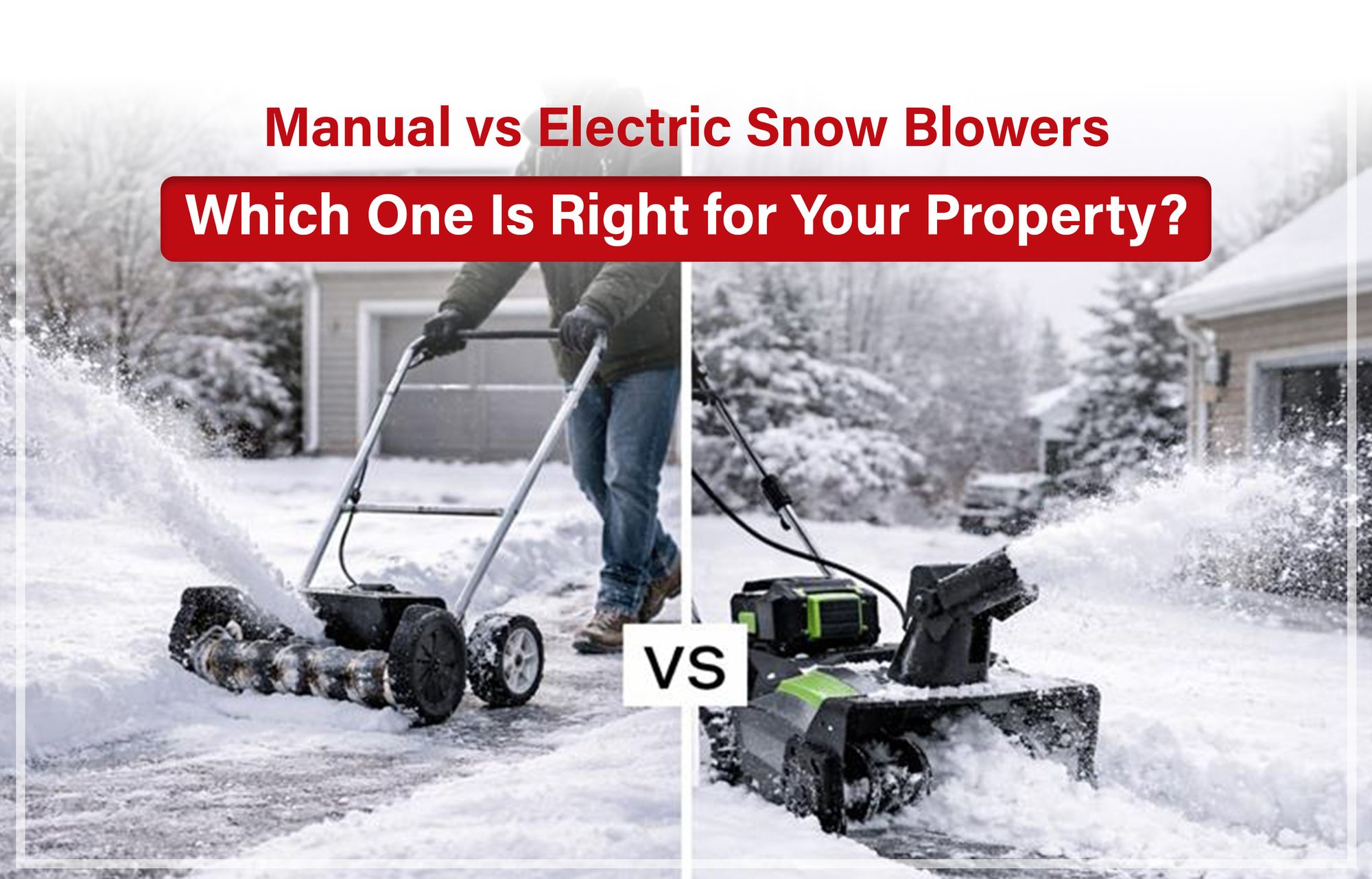 Manual vs Electric Snow Blowers: Which One Is Right for Your Property?