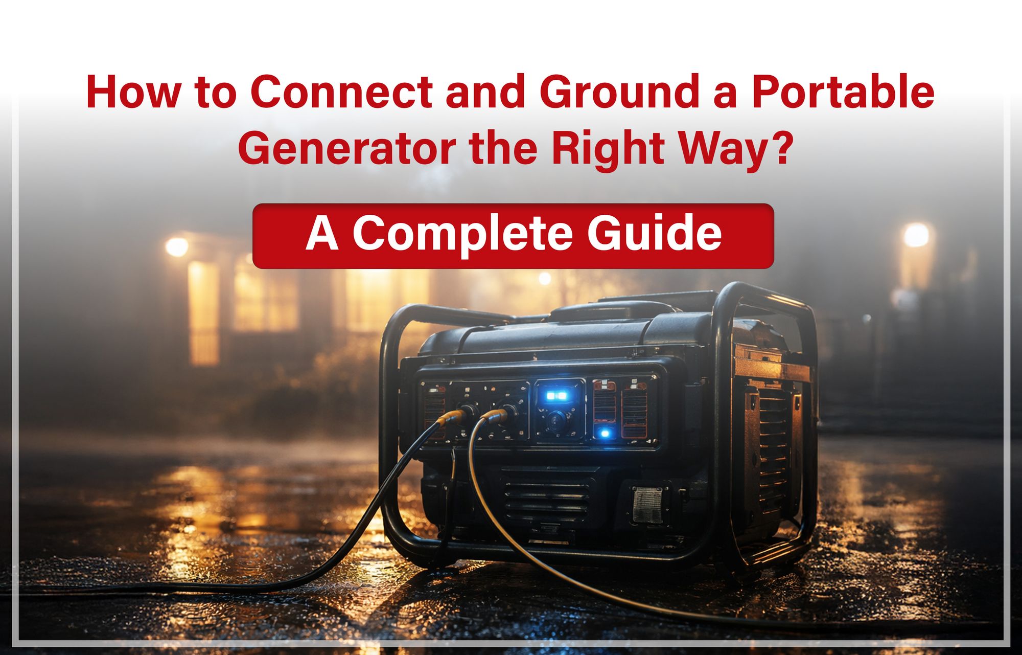 How to Connect and Ground a Portable Generator the Right Way?